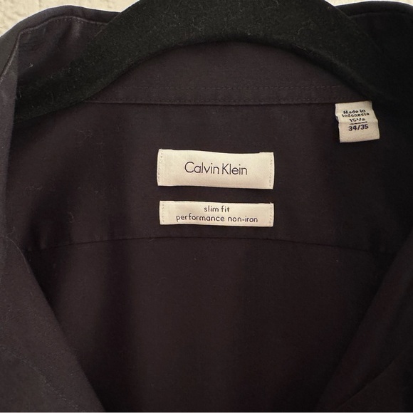Calvin Klein Slim Fit Black Dress Shirt – 15.5 / 34-35 - Picture 4 of 6